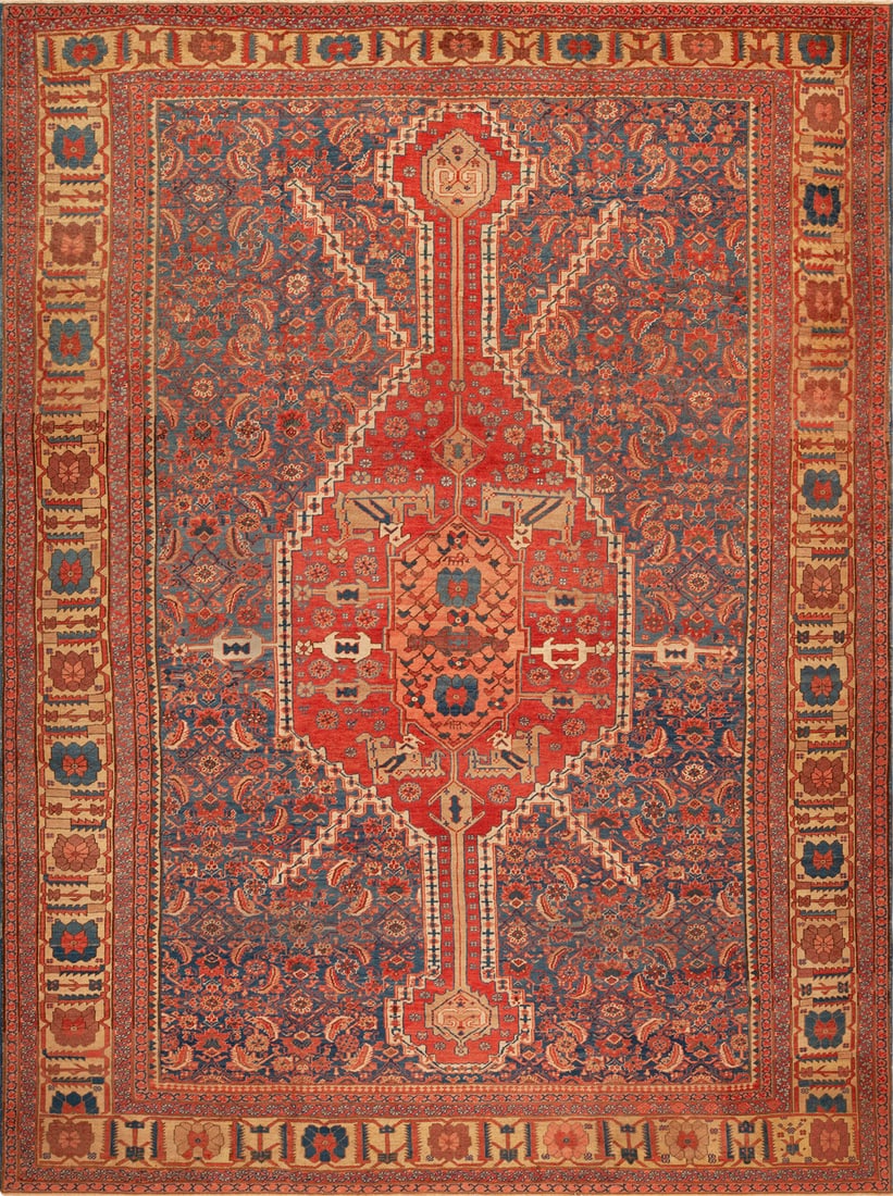 Antique Persian Dragon Bakshaish Rug 14 ft 9 in x 11 ft (4.5 m x 3.35 m) (1 of 9)