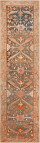 Antique Persian Malayer Runner Rug 9 ft 7 in x 2 ft 8 in (2.92 m x 0.81 m)