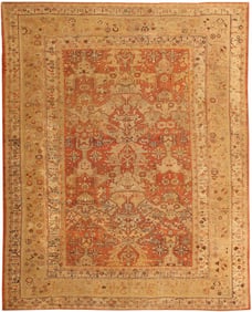Antique Turkish Ghiordes Room Size Area Rug 11 ft 4 in x 9 ft 2 in (3.45 m x 2.79 m)