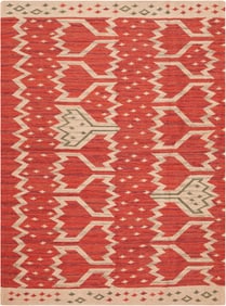 Mid-Century Modern Scandinavian Kilim Rug 8 ft x 6 ft (2.44 m x 1.83 m)