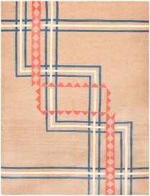 Art Deco Kilim 11 ft 8 in x 9 ft (3.56 m x 2.74 m)