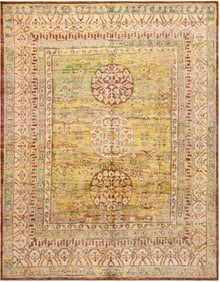 Luxurious Silk Khotan Style Rug 10 ft 7 in x 8 ft 4 in (3.23 m x 2.54 m)