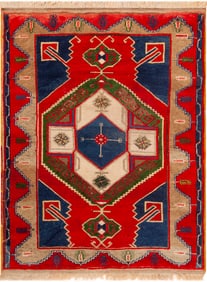 Vintage Turkish Rug 5 ft 7 in x 4 ft 5 in (1.7 m x 1.34 m)