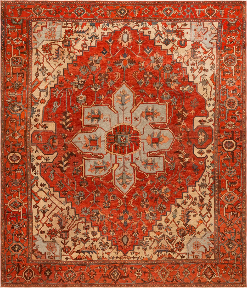 Antique Persian Serapi Rug 12 ft 10 in x 10 ft 10 in (3.91 m x 3.3 m) (1 of 11)