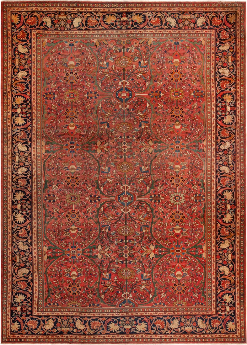 Antique Persian Farahan Rug 12 ft 7 in x 9 ft 6 in (3.83 m x 2.89 m) (1 of 8)