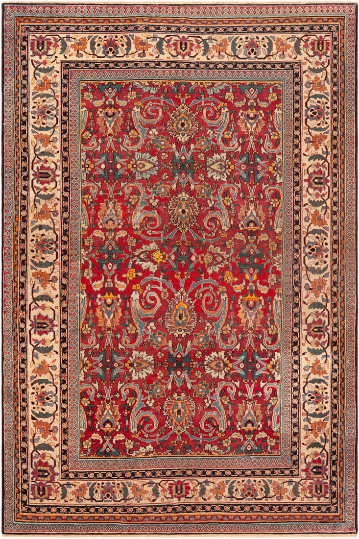 Antique Persian Khorassan Rug 9 ft 10 in x 6 ft 6 in (2.99 m x 1.98 m) (1 of 9)