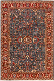 Modern Heriz Style Rug 9 ft x 6 ft (2.74 m x 1.82 m)