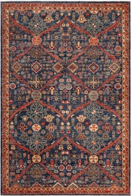Modern Mughal Style Rug 9 ft x 6 ft (2.74 m x 1.82 m)
