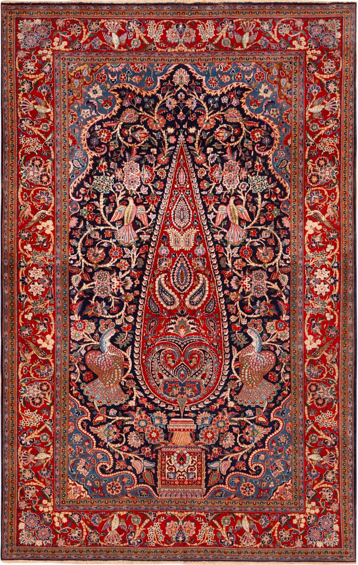 No Reserve - Silk and Wool Antique Persian Kashan Rug 6 ft 10 in x 4 ft 4 in (2.08 m x 1.32 m) (1 of 12)