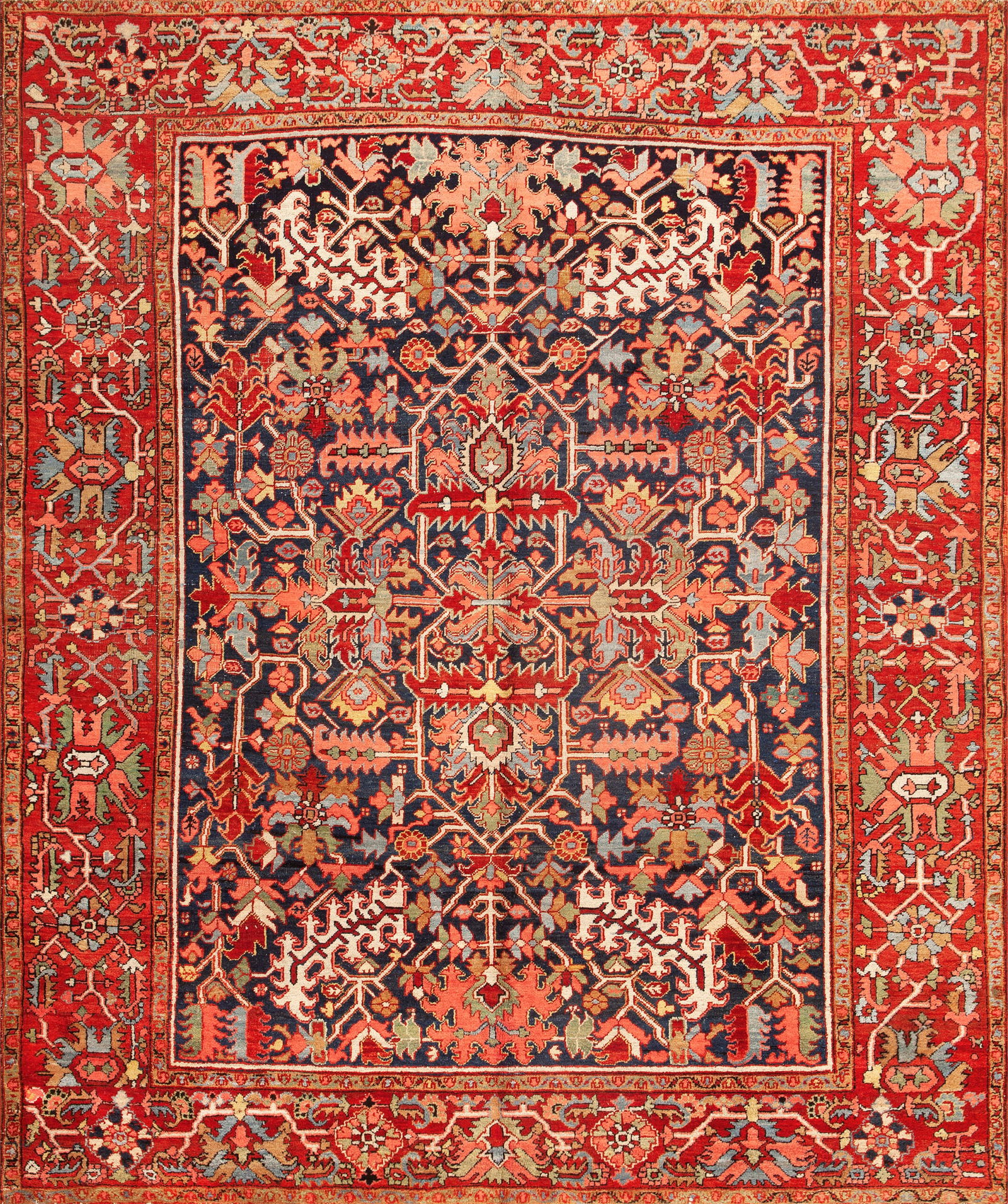 No Reserve - Antique Persian Heriz Rug 10 ft 9 in x 9 ft (3.28 m x 2.74 m) (1 of 1)