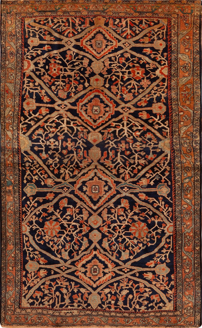 No Reserve - Antique Persian Sarouk Farahan Rug 6 ft 6 in x 4 ft 1 in (1.98 m x 1.24 m) (1 of 1)