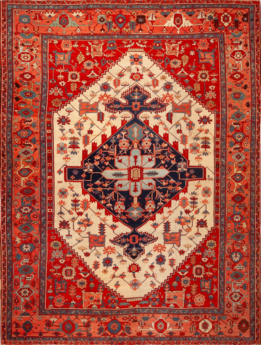 No Reserve - Antique Persian Serapi Rug 14 ft 11 in x 11 ft 6 in (4.54 m x 3.5 m) (1 of 1)