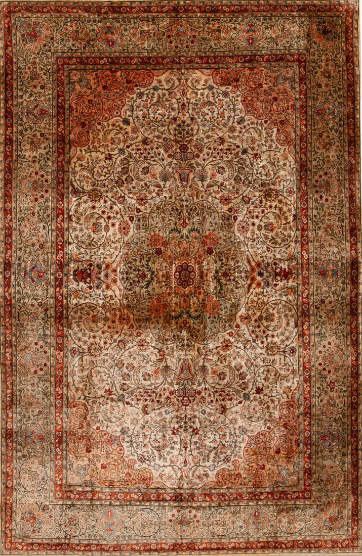 No Reserve - Vintage Turkish Hereke Rug 9 ft 11 in x 6 ft 7 in (3.02 m x 2 m) (1 of 1)