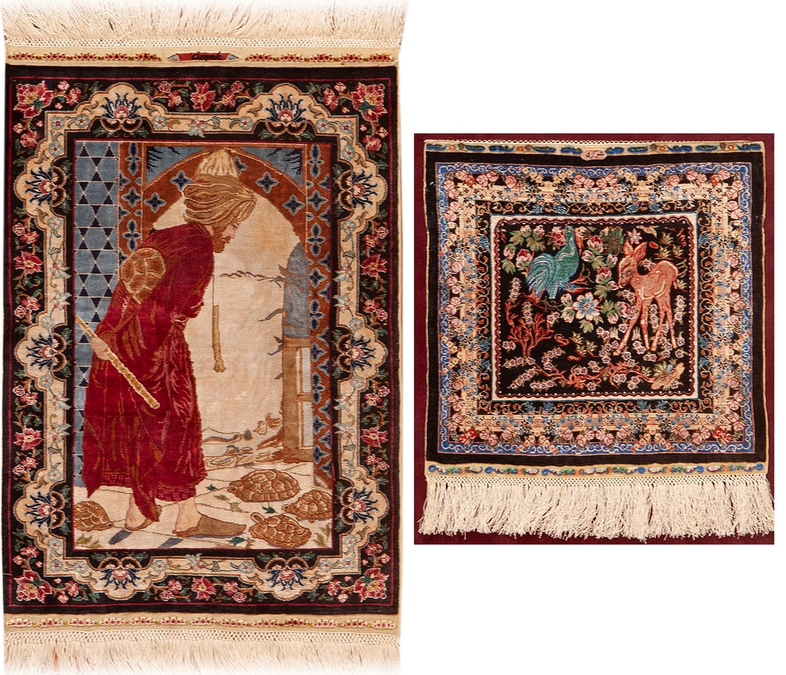 No Reserve - Silk Vintage Turkish Hereke Rug+Silk Vintage Turkish Hereke Rug 0 ft 11 in x 0 ft 11 in (1 of 1)