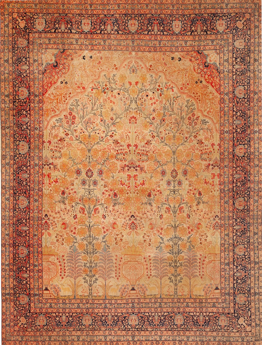 No Reserve - Antique Persian Tabriz Haji Jalili Rug 14 ft 2 in x 10 ft 9 in (4.31 m x 3.27 m) (1 of 1)