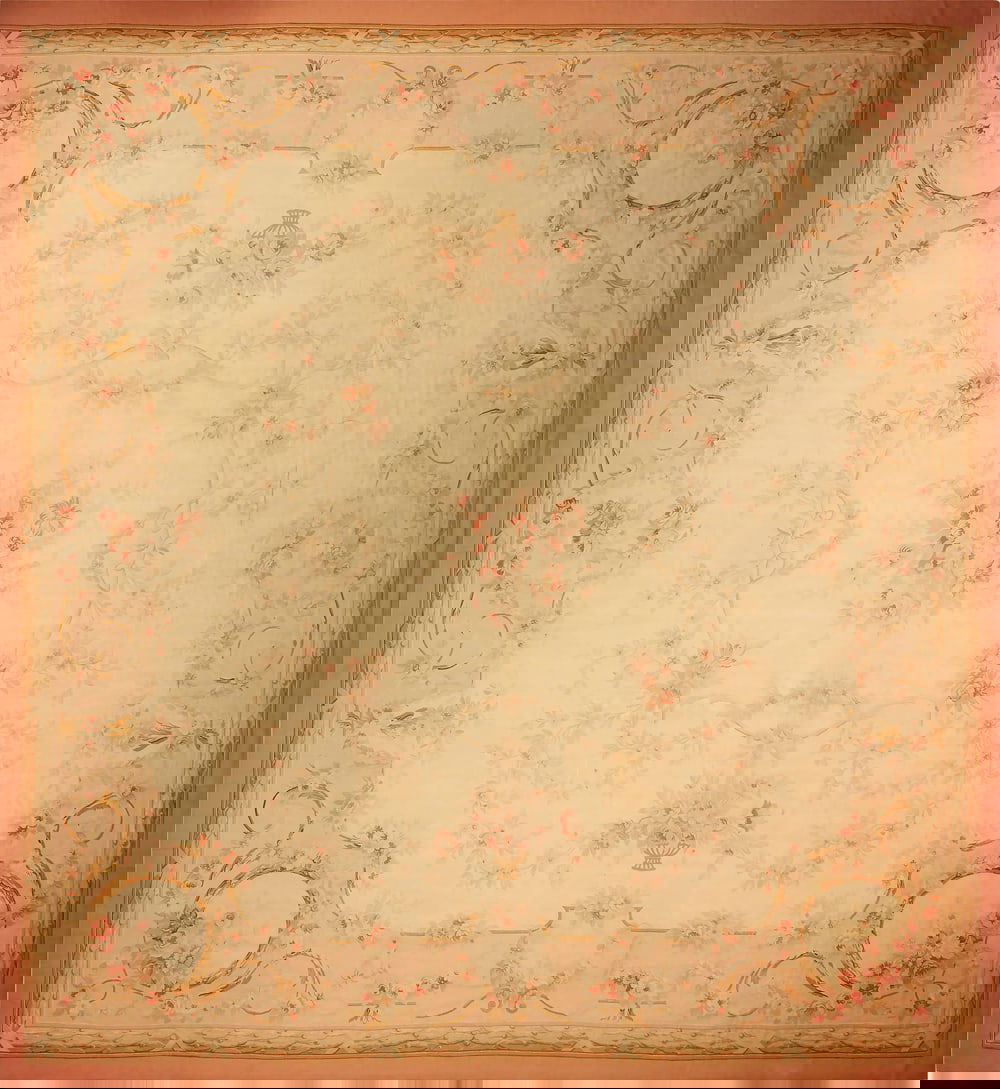 No Reserve - Antique 19th Century French Aubusson Floral Rug 17 ft 9 in x 16 ft 2 in (5.41 m x 4.93 (1 of 10)