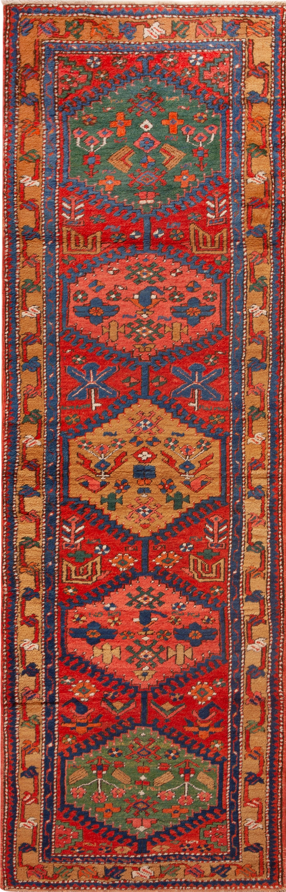 No Reserve - Antique Persian Bakshaish Runner Rug 10 ft 2 in x 3 ft 3 in (3.09 m x 0.99 m) (1 of 1)
