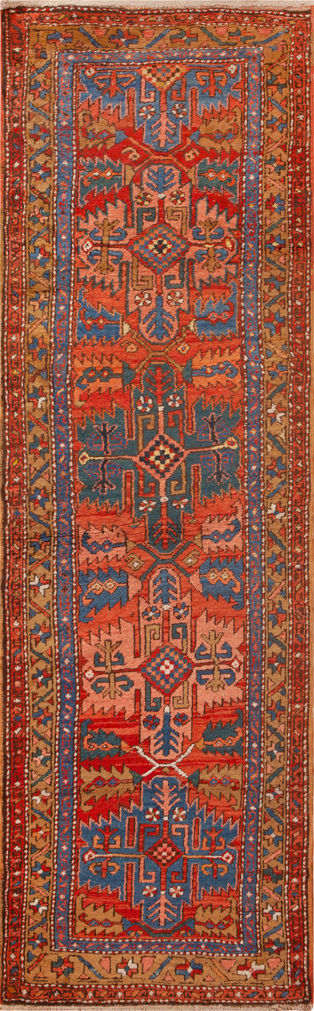 Antique Persian Heriz Runner Rug 10 ft 3 in x 3 ft 2 in (3.12 m x 0.96 m) (1 of 1)