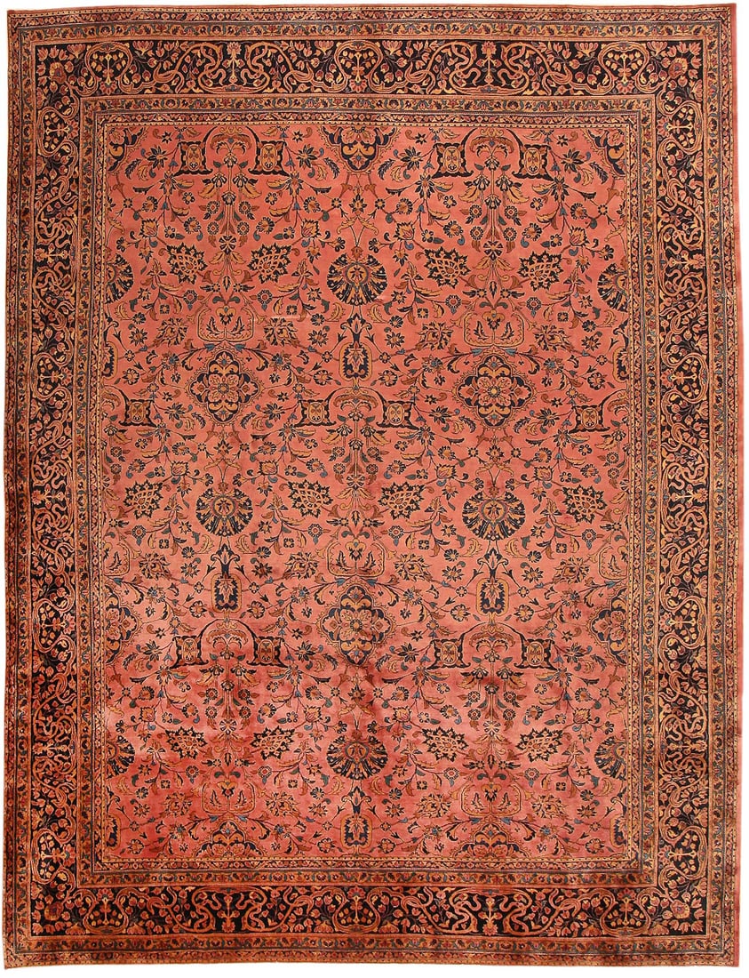 No Reserve - Manchester Wool Antique Persian Kashan Rug 13 ft 6 in x 10 ft 6 in (4.11 m x 3.2 m) (1 of 1)