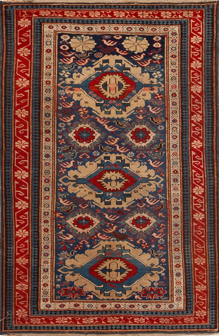 No Reserve - Antique Caucasian Kuba Rug 5 ft 4 in x 3 ft 5 in (1.62 m x 1.04 m) (1 of 1)
