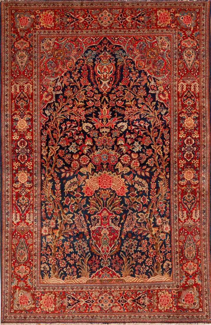 No Reserve - Antique Persian Kashan Rug 6 ft 6 in x 4 ft 4 in (1.98 m x 1.32 m) (1 of 1)