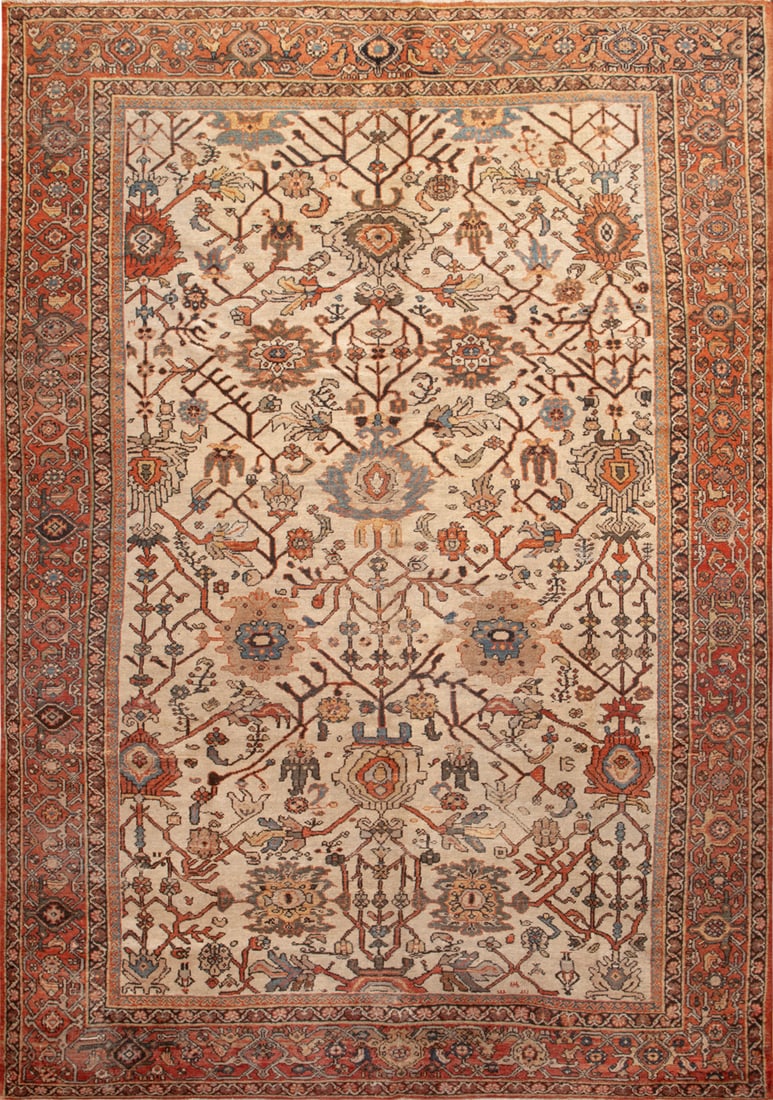 No Reserve - Antique Persian Mahal Rug 12 ft 9 in x 8 ft 10 in (3.88 m x 2.69 m) (1 of 1)