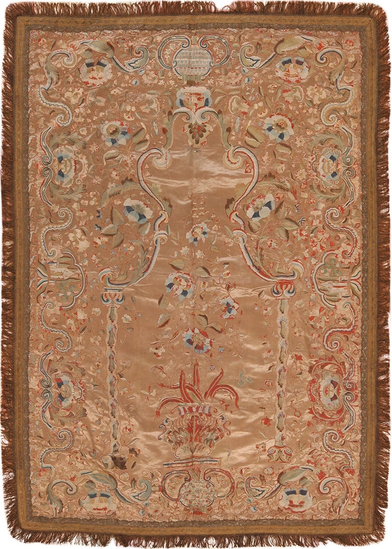 Early Ottoman Prayer Design Silk Textile 6 ft x 4 ft 2 in (1.83 m x 1.27 m) (1 of 9)