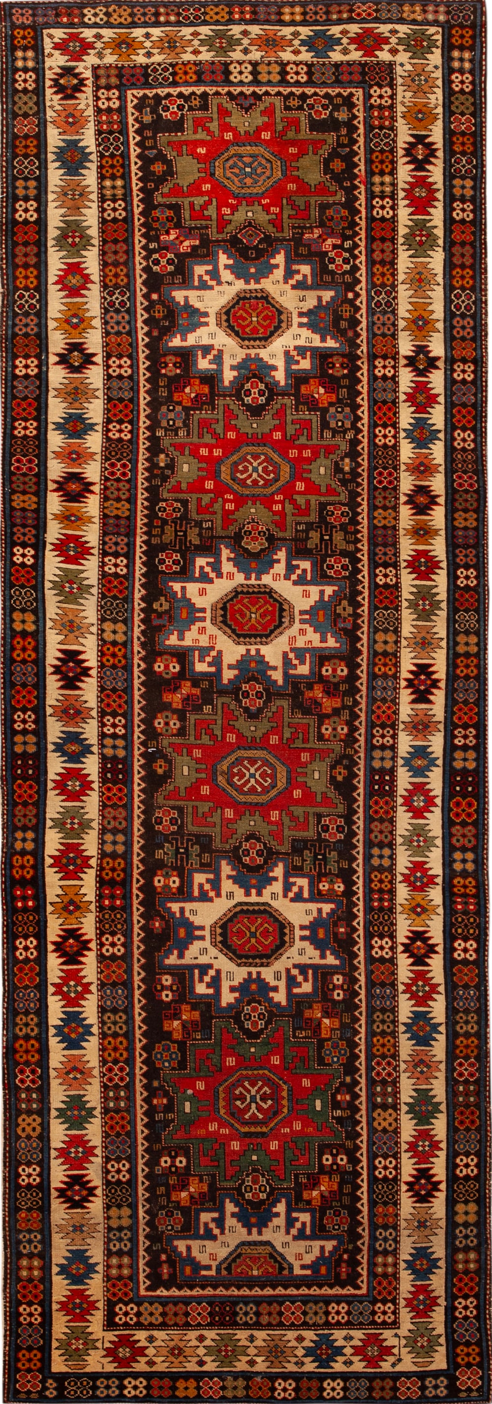 Antique Caucasian Shirvan Runner Rug 10 ft 1 in x 3 ft 2 in (3.07 m x 0.96 m) (1 of 1)