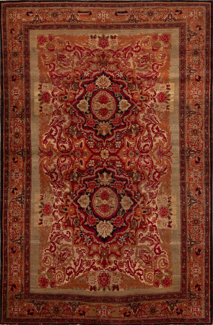 No Reserve - Antique Persian Kerman Rug 6 ft 2 in x 4 ft (1.87 m x 1.21 m) (1 of 1)