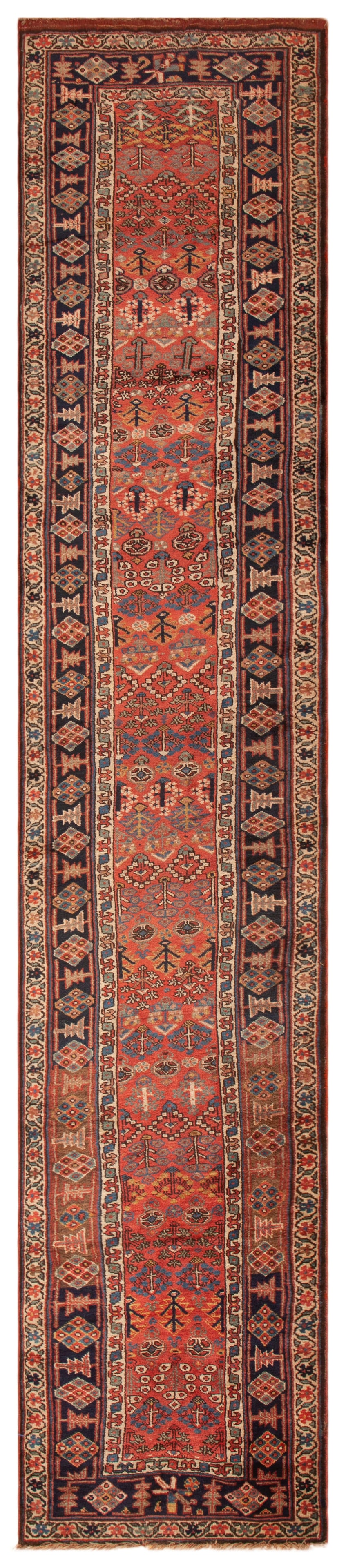 No Reserve - Antique Persian Kurdish Runner Rug 14 ft 6 in x 2 ft 10 in (4.41 m x 0.86 m) (1 of 7)