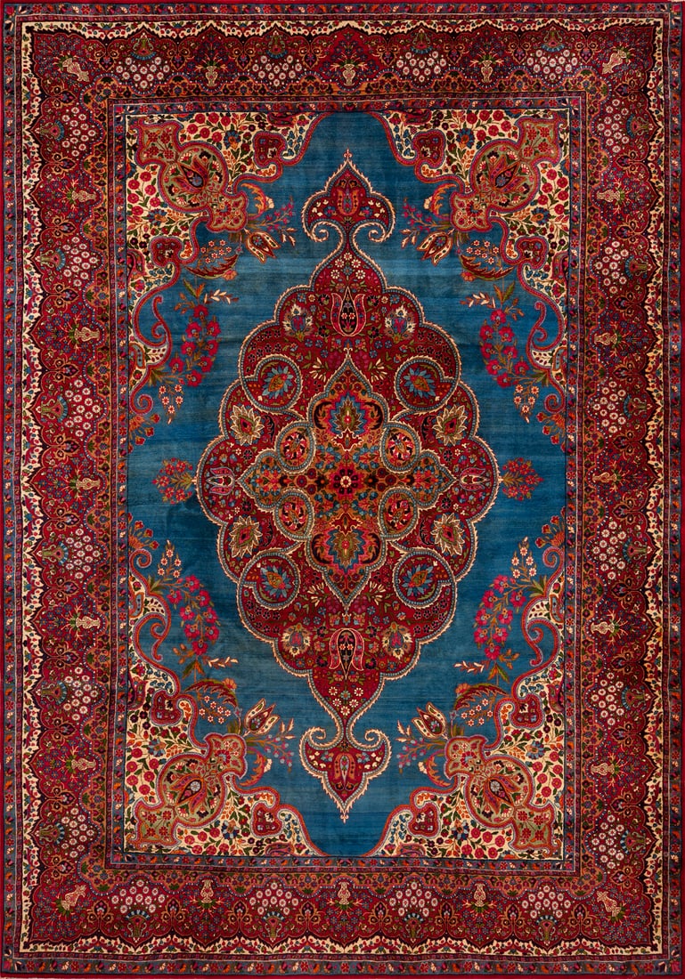 No Reserve - Antique Persian Kerman Rug 14 ft 10 in x 10 ft 4 in (4.52 m x 3.15 m) (1 of 12)