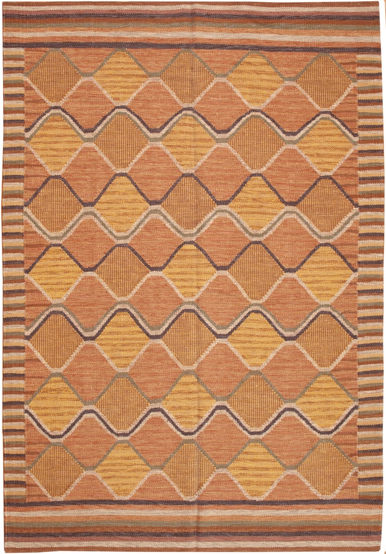 Mid Century Modern Style Kilim Rug 9 ft 4 in x 6 ft 5 in (2.84 m x 1.95 m) (1 of 1)