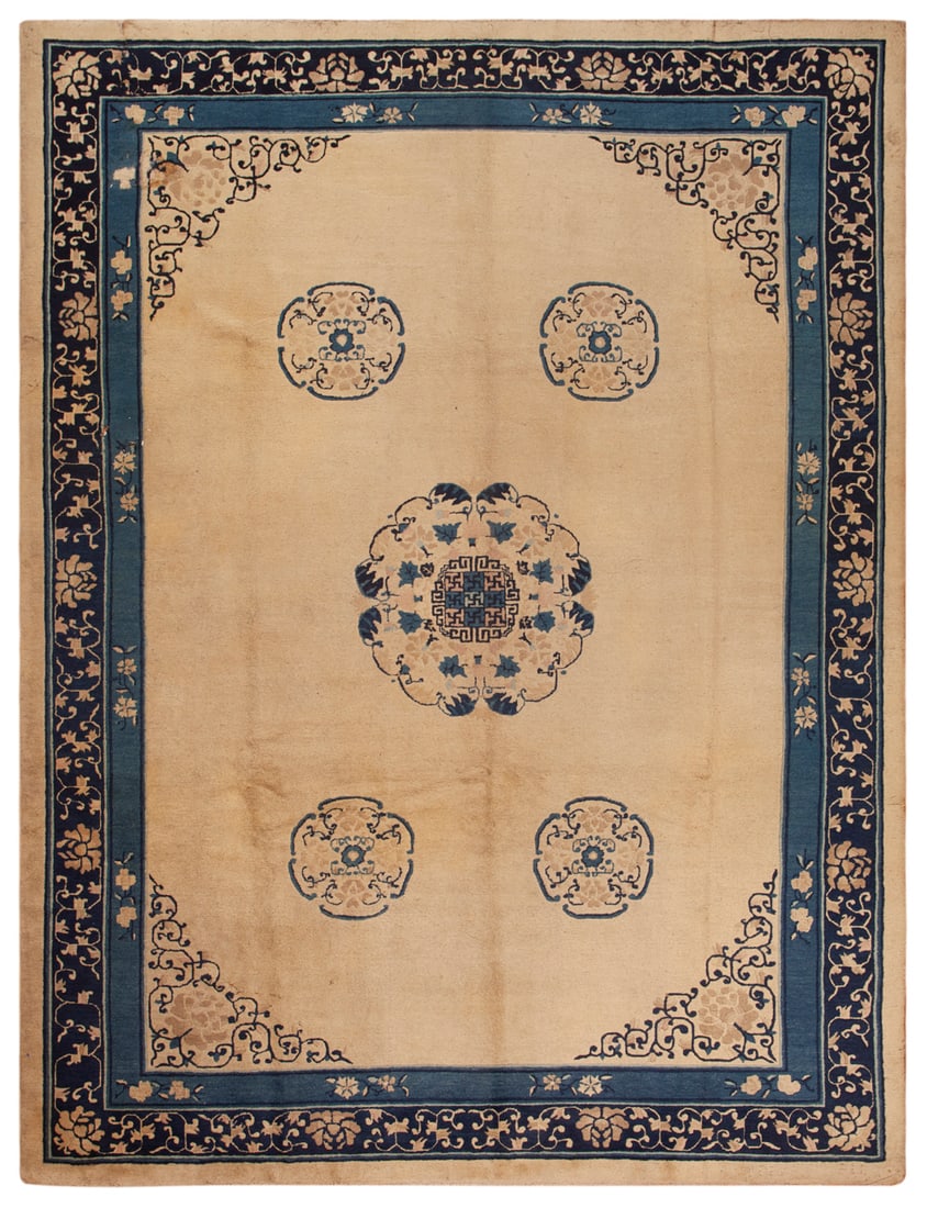 No Reserve - Antique Chinese Peking Rug 11 ft 8 in x 8 ft 9 in (3.55 m x 2.66 m) (1 of 10)