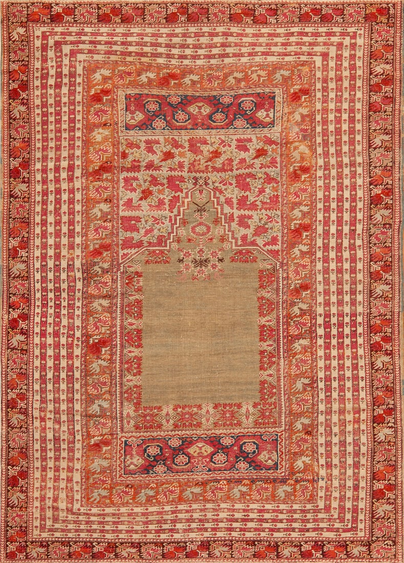 Antique Turkish Ghiordes Prayer Rug 6 ft x 4 ft 2 in (1.83 m x 1.27 m) (1 of 1)