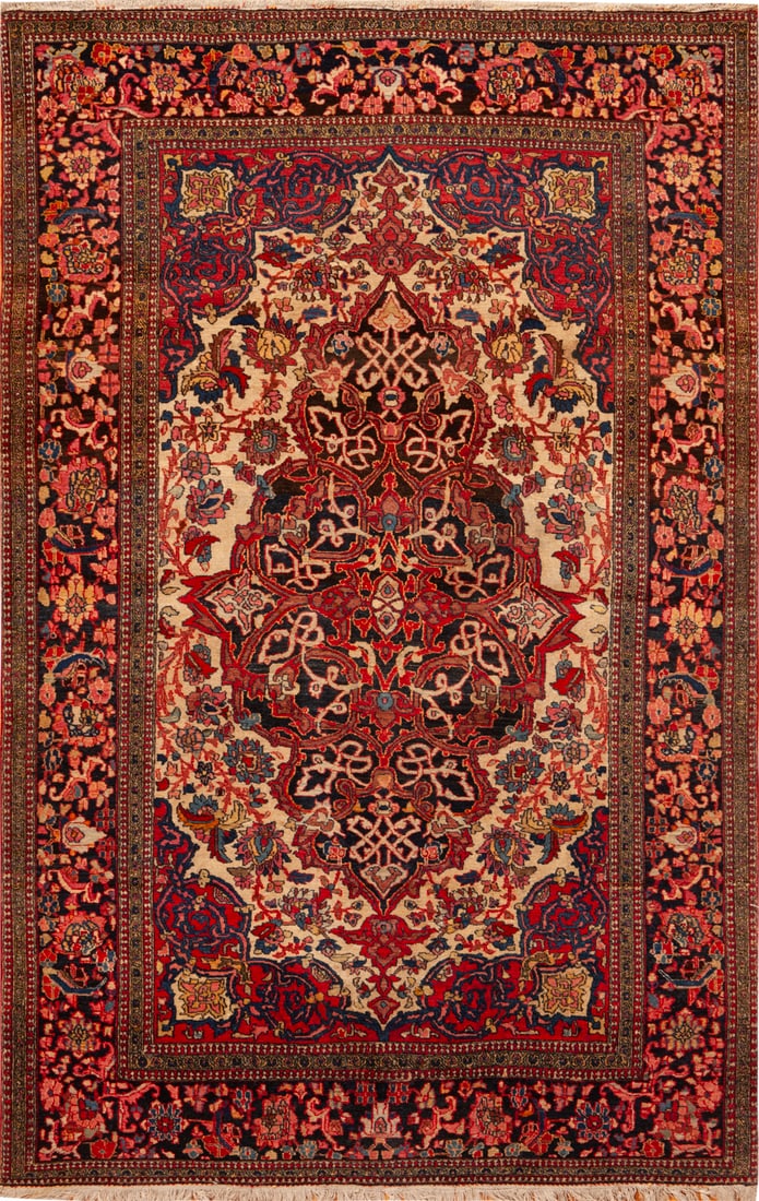 No Reserve - Antique Persian Isfahan Rug 7 ft 1 in x 4 ft 5 in (2.15 m x 1.34 m) (1 of 1)