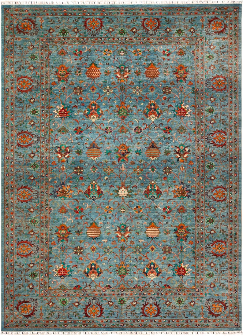 No Reserve - Modern Tabriz Style from Turkey 12 ft 2 in x 8 ft 10 in (3.7 m x 2.69 m): Curated collection of antique, vintage and modern rugs No Reserve - Modern Tabriz Style from Turkey Size: 12 ft 2 in x 8 ft 10 in (3.7 m x 2.69 m) Provenance: Property of New York estate A moder