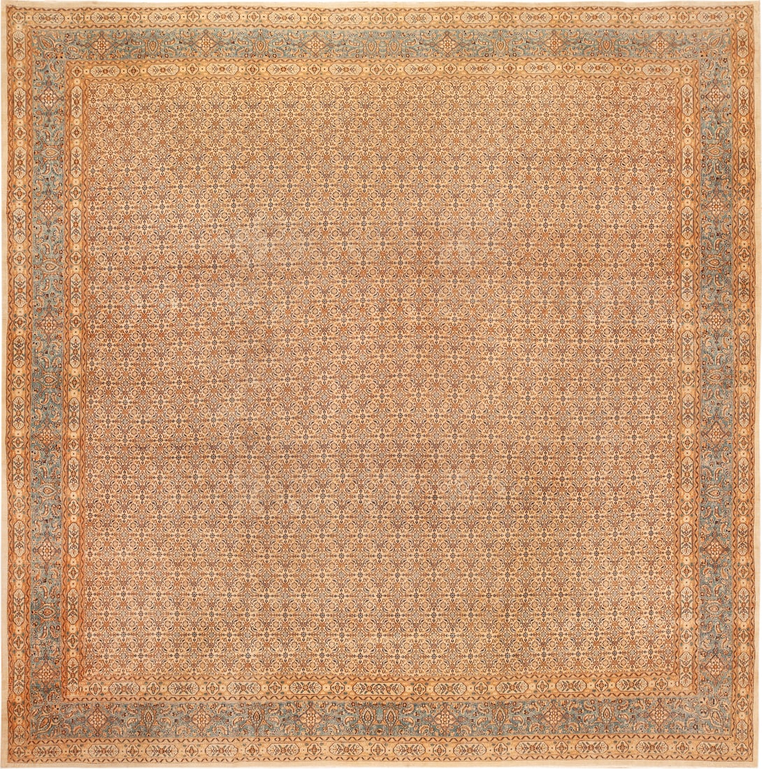 No Reserve - Antique Persian Khorassan Rug 13 ft 2 in x 12 ft 10 in (4.01 m x 3.91 m): Curated collection of antique, vintage and modern rugs No Reserve - Antique Persian Khorassan Rug Size: 13 ft 2 in x 12 ft 10 in (4.01 m x 3.91 m) Provenance: Inventory of the late Albert Karmely