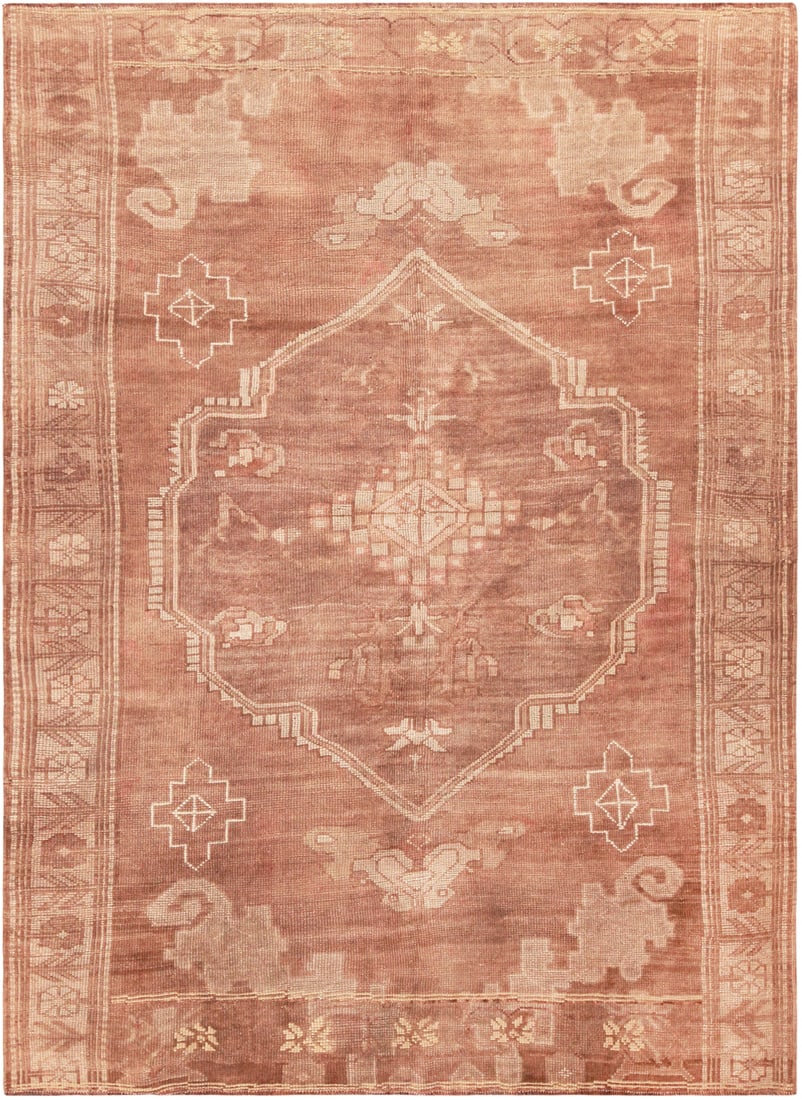 No Reserve - Vintage Turkish Kars Geometric Medallion Rug 9 ft x 6 ft 4 in (2.74 m x 1.93 m) (1 of 6)