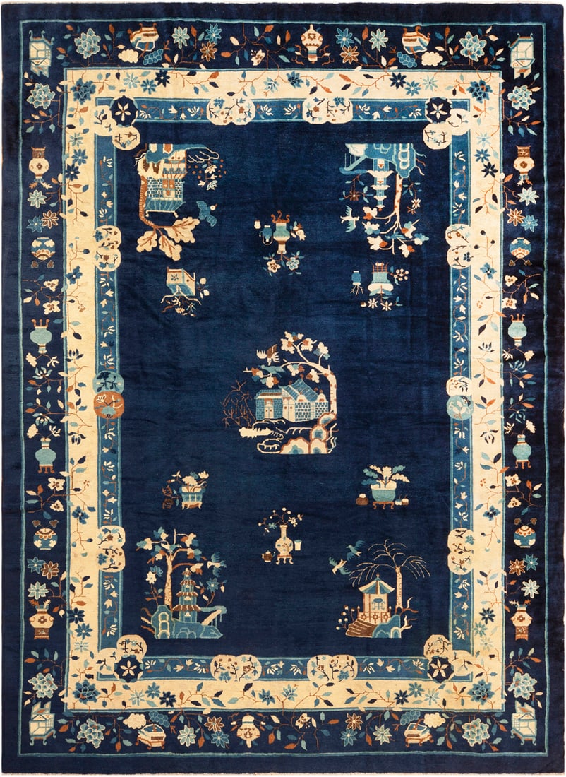 No Reserve - Antique Chinese Peking Rug 13 ft 5 in x 9 ft 10 in (4.09 m x 3 m) (1 of 1)