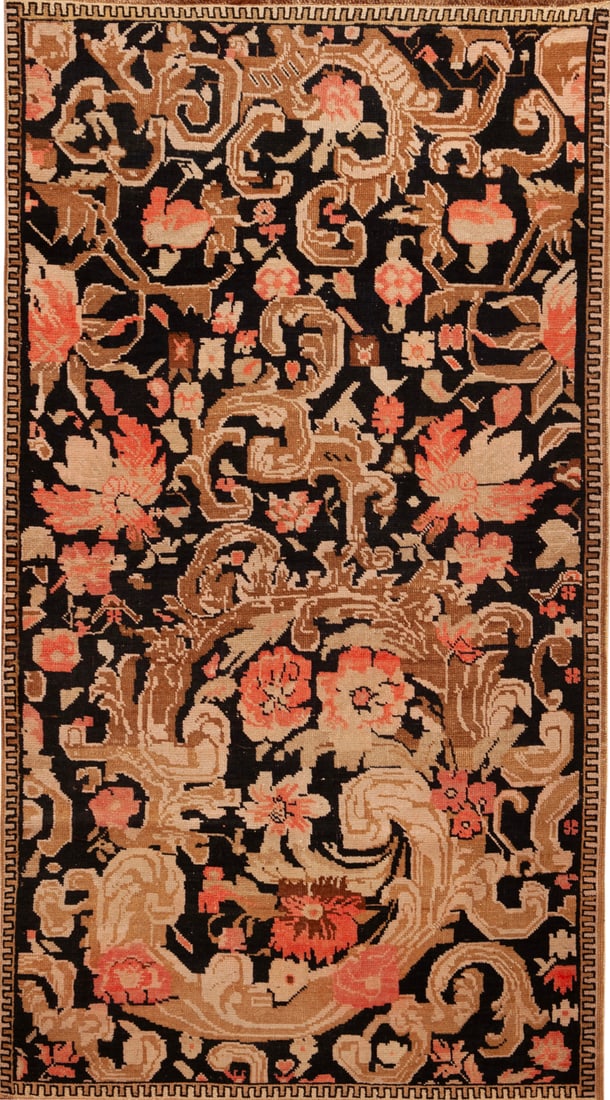 No Reserve - Antique Caucasian Karabagh Rug 6 ft 4 in x 3 ft 5 in (1.93 m x 1.04 m): Curated collection of antique, vintage and modern rugs No Reserve - Antique Caucasian Karabagh Rug Size: 6 ft 4 in x 3 ft 5 in (1.93 m x 1.04 m) This antique Caucasian Karabagh rug displays the bold c