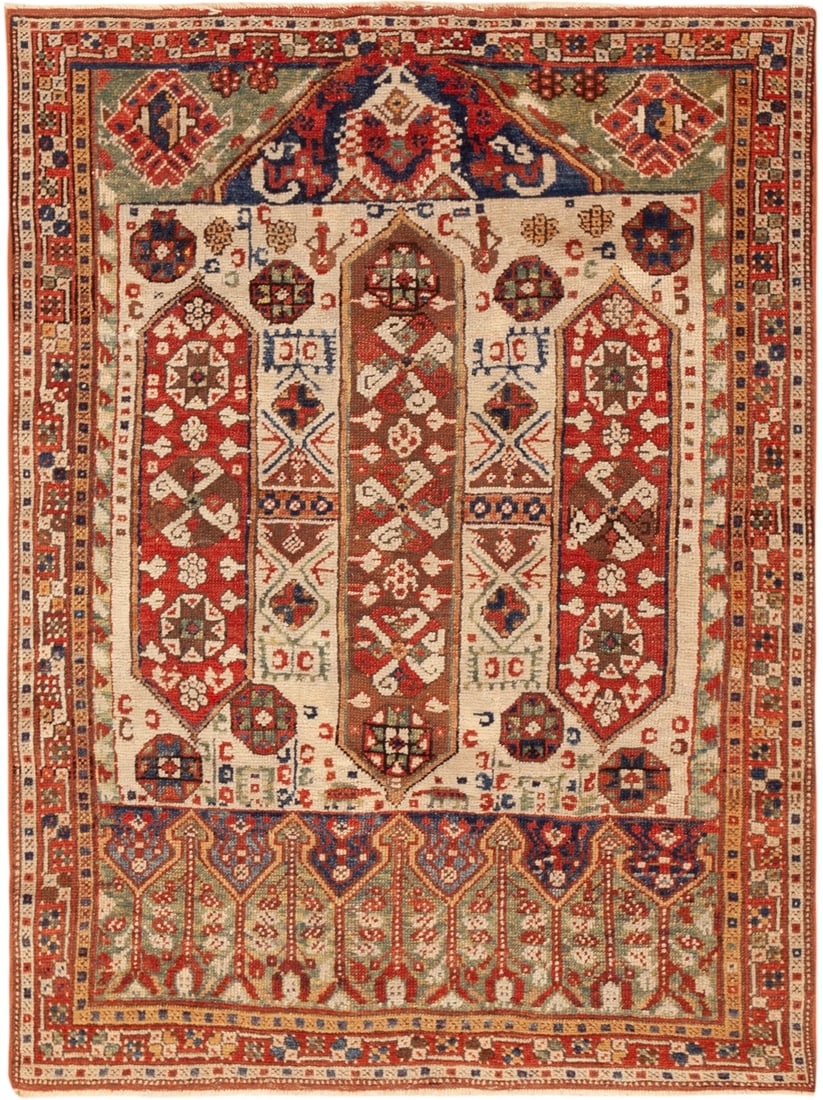 Antique Turkish Bergama Rug 4 ft 5 in x 3 ft 5 in (1.34 m x 1.04 m) (1 of 1)