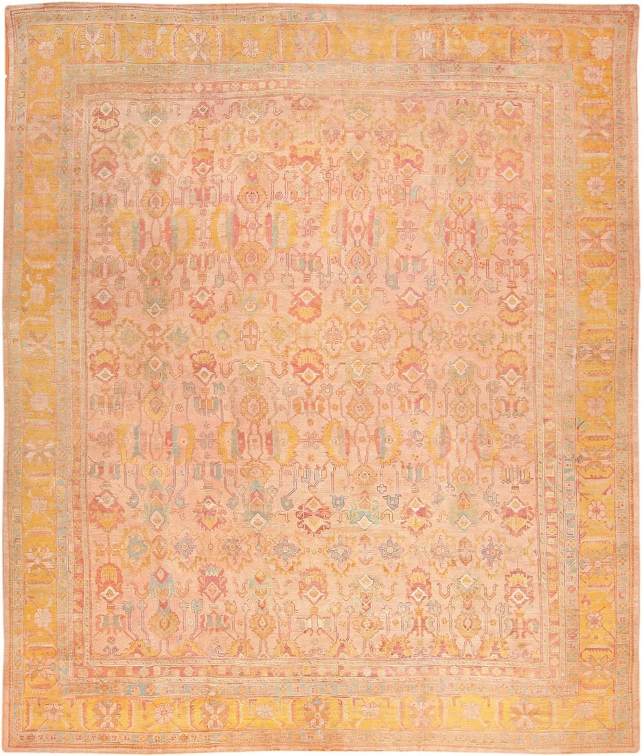 Large Antique Allover Design Turkish Oushak Rug 17 ft 6 in x 14 ft 7 in (5.33 m x 4.44 m) (1 of 1)