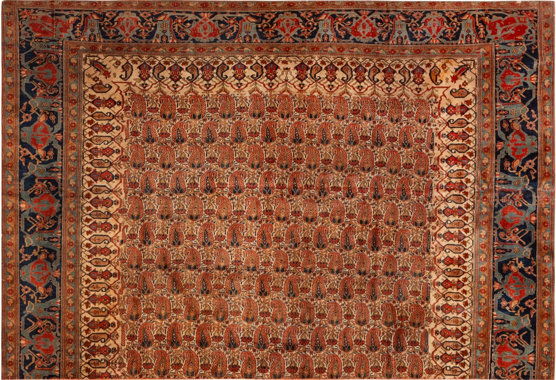 Antique Persian Mohtashem Kashan Rug Fragment 6 ft 4 in x 4 ft 5 in (1.93 m x 1.35 m) (1 of 1)