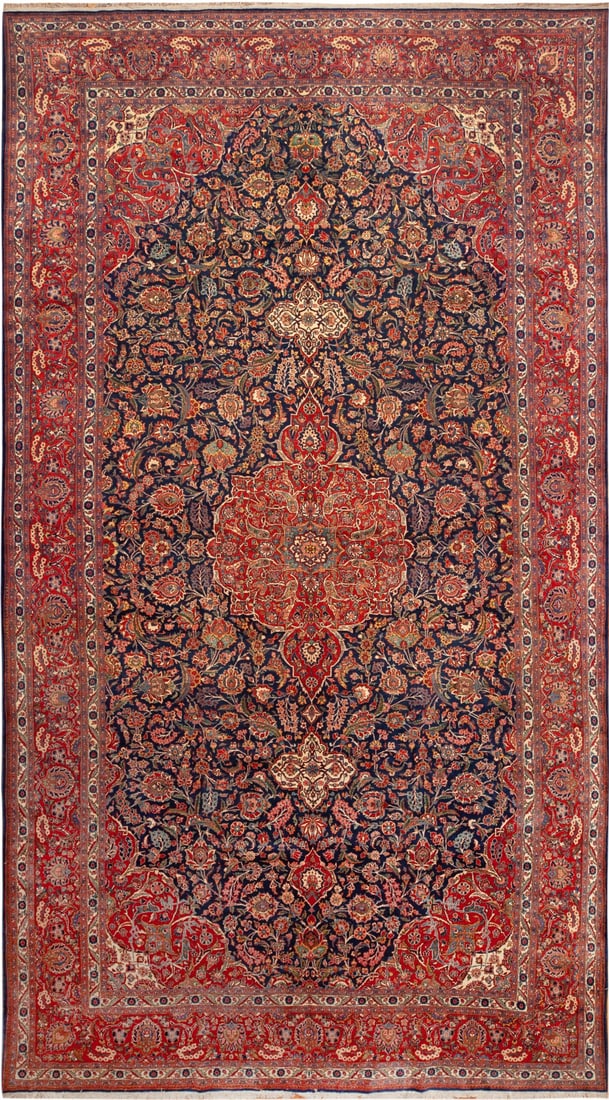 Large Antique Persian Kashan Rug 18 ft 2 in x 10 ft 1 in (5.53 m x 3.07 m) (1 of 1)