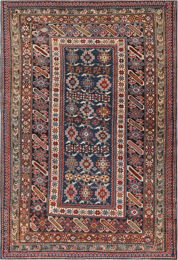 Antique Chi-Chi Rug, Northeast Caucasus, late 19th century - 6 ft 1 in x 4 ft (1.85 m x 1.22 m) (1 of 7)
