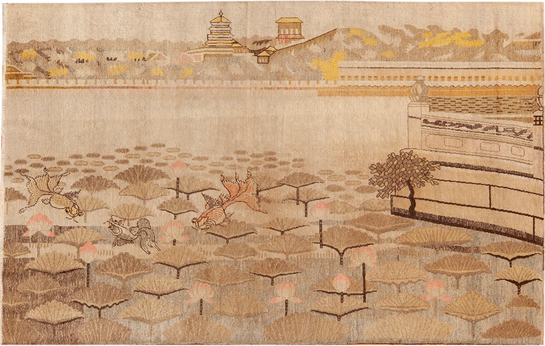 No Reserve - Antique Khotan Rug, East Turkestan, circa 1900 - 8 ft 8 in x 5 ft 7 in (2.64 m x 1.7 m): Curated collection of antique, vintage and modern rugs No Reserve - Antique Khotan Rug, East Turkestan, circa 1900 Size: 8 ft 8 in x 5 ft 7 in (2.64 m x 1.7 m) Provenance: Property of an Italian colle