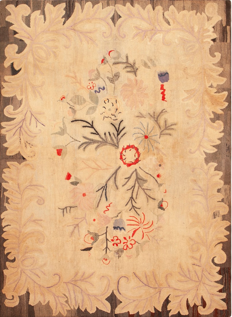 No Reserve - Large Antique American Hooked Rug, early 20th century - 12 ft x 8 ft 8 in (3.66 m x: Curated collection of antique, vintage and modern rugs No Reserve - Large Antique American Hooked Rug, early 20th century Size: 12 ft x 8 ft 8 in (3.66 m x 2.64 m) Provenance: Collection of late notab