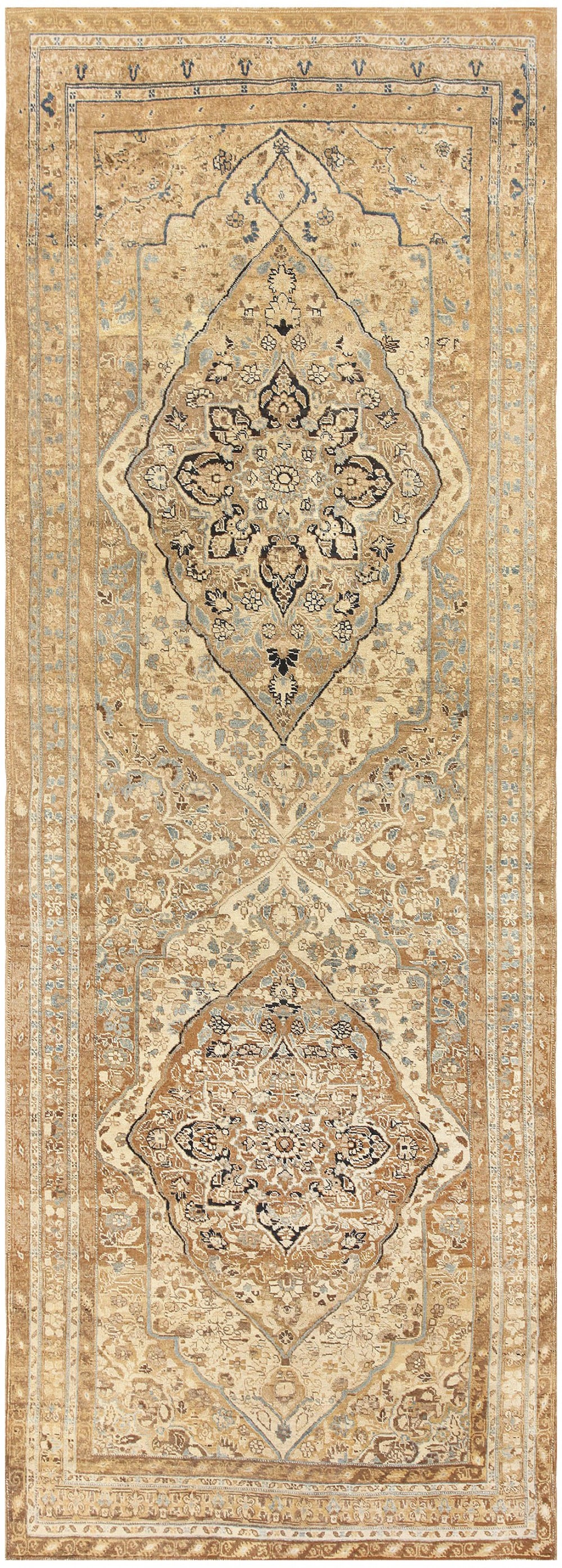 Antique Persian Tabriz Haji Jalili Gallery Carpet, circa 1900 - 15 ft 3 in x 5 ft 8 in (4.65 m x (1 of 1)