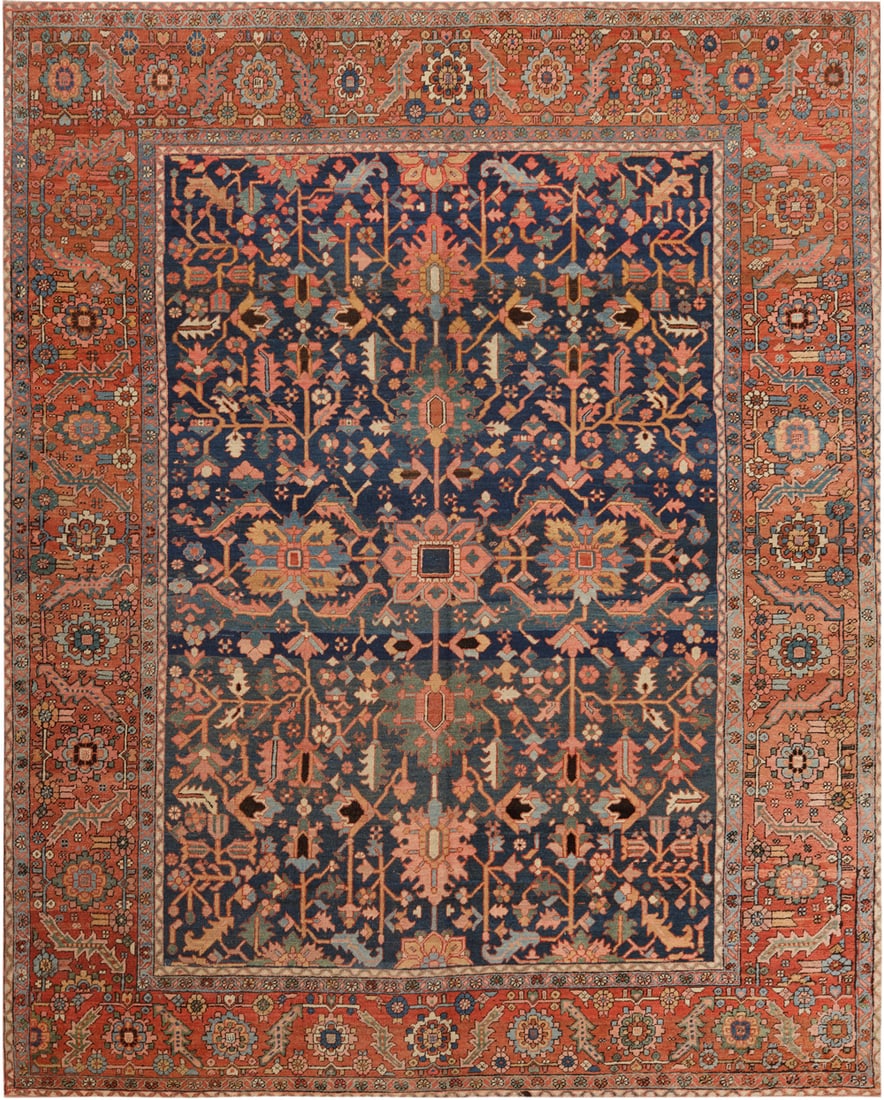 Large Antique Heriz Serapi allover Carpet, Northwest Persia, circa 1880 - 11 ft 10 in x 9 ft 6 in (1 of 1)