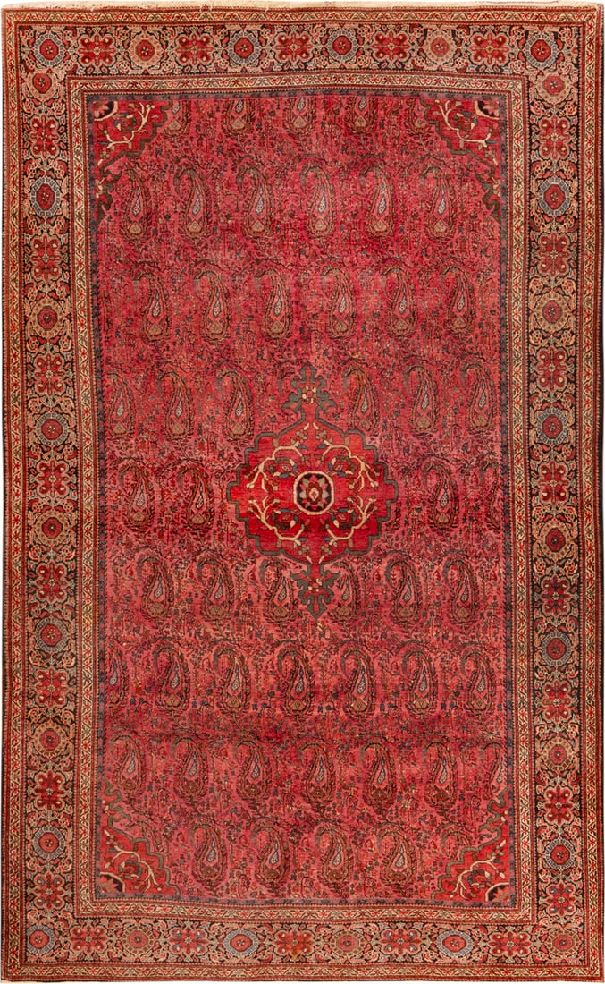 No Reserve - Antique Sarouk Farahan Boteh Rug, Central Persia, late 19th century - 6 ft 10 in x 4 ft (1 of 1)
